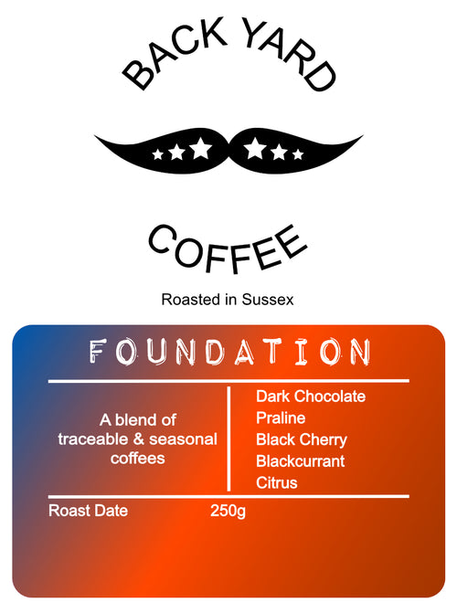 Foundation house blend coffee label – Back Yard Coffee